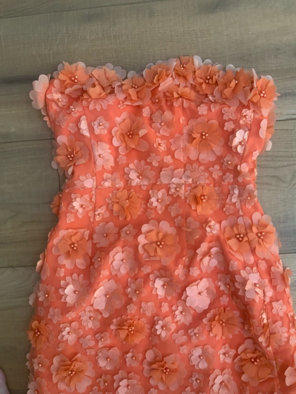 Elliatt Bluebell Midi Dress Orange Strapless - Picture 6 of 10